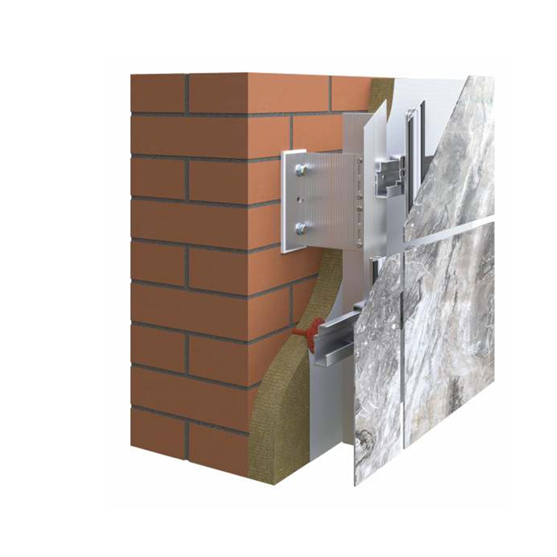 Facade System Concealed Adhesive Binding With M-Profile