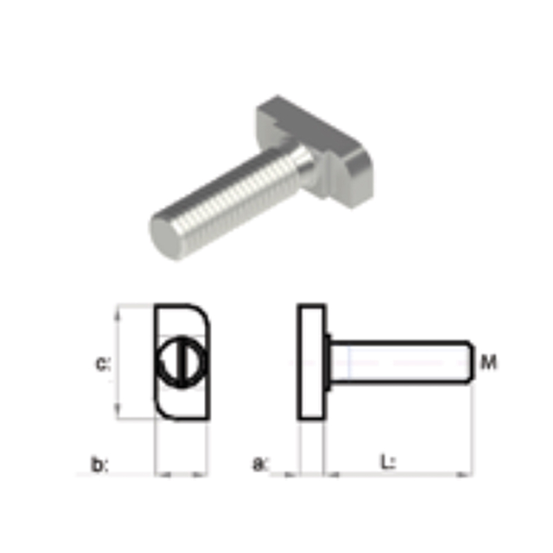 Cast In Channel Matching T-Bolt