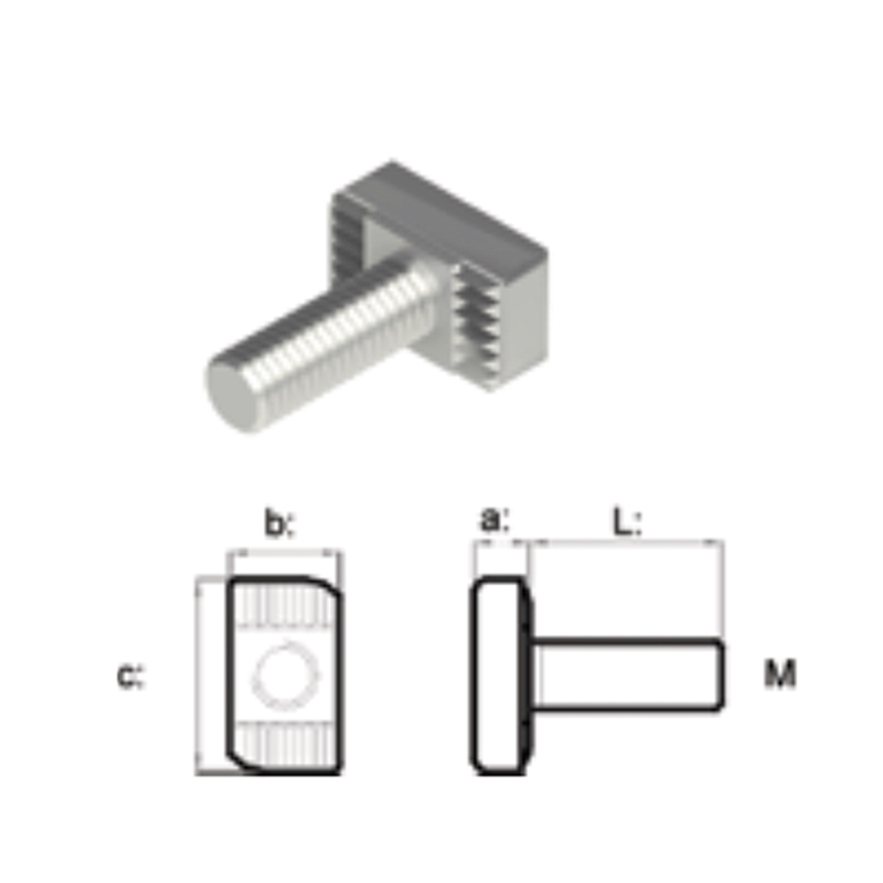 Cast In Channel Matching T-Bolt