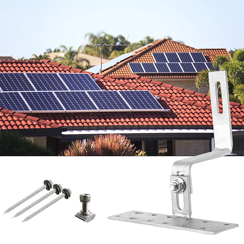 Adjustable Stainless Steel Photovoltaic Hooks, Roof Photovoltaic Bracket Accessories