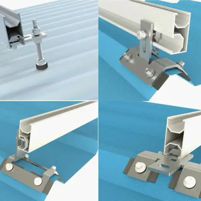 Aluminum Alloy Guide Rails, Solar Photovoltaic Bracket Accessories, Glazed Tile Roof Brackets