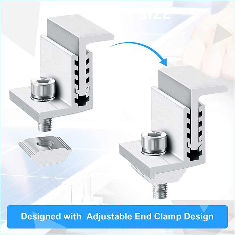 Solar Photovoltaic Module Bracket With Adjustable Side Pressure 35-50mm